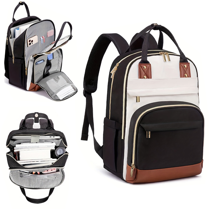 Canvas Backpack Casual - 항공사 디자인 튜닝 어깨끈 여성 다색