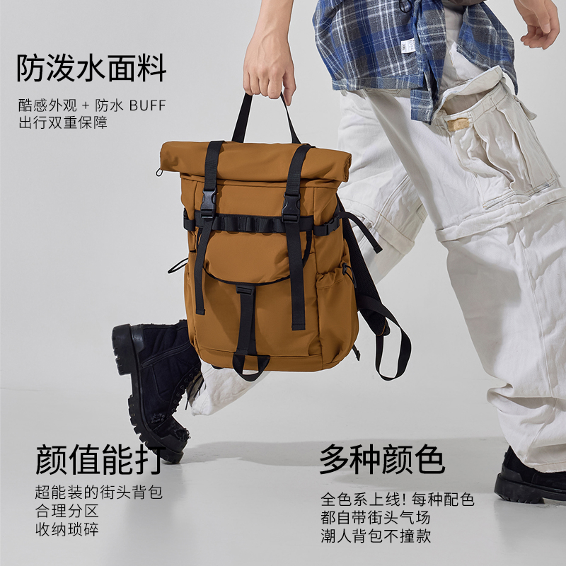새로운 남성용 롤타입 확장형 여행 백팩 노트북 백팩 야 - Hiking Backpack Waterproof 리뷰 및 가격