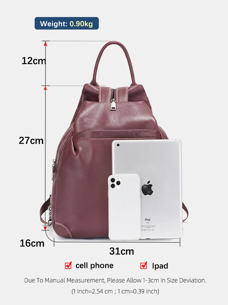 Zency 여성용 진짜 가죽 배낭, 하이 퀄리티 여행  - Travel Backpack Anti Theft 리뷰 및 가격